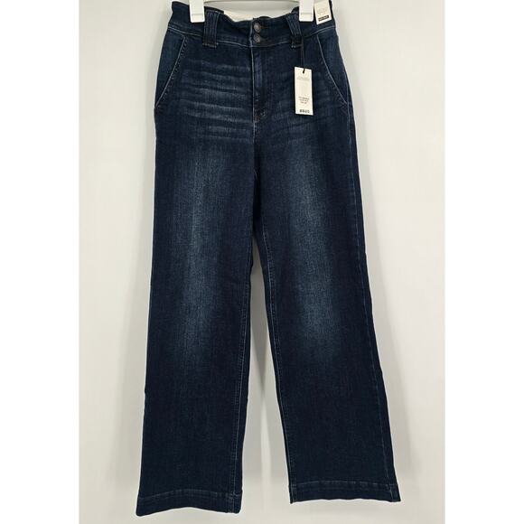 Judy Blue “Alana” High Waist Wide Leg Jeans – Dark Wash 5/27 - Picture 1 of 6